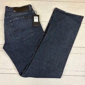 7 For All Mankind Brett Jeans Mens 34x32 Blue Denim Modern Bootcut NEW NWT